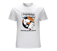 Screeching Weasel Punk Rock Hombres Funny Unisex Camisetas Estampado Gráfico Camiseta Blanca, Blanco, M