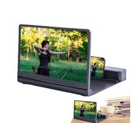 screen amplifier mobile phone 12 inch 30 48 cm magnification 3 5x black abs pmma 5 0 battery 1200mah usb playback card button control portable foldable video magnifier travel movies