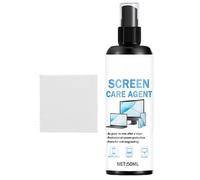 Screen Cleaner Spray - 50ml Dust Remover | Electronic Device Cleaning Solution, Anti Static Screen Cleaner with Wipe Cloth, Safe For Television Mobile Phone Monitors Glasses Lens Home Office Use