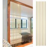 Screen Column Separation,Floor To Ceiling Room Divider Columns 7Pcs, Golden Metal Screen Partition Post For 60-80Cm Wide Space, Living Room Column Bedroom Wall Vertical B-One Color-105cm Height