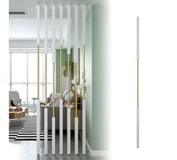 Screen Column Separation,Room Divider Column Room Divider Partition Post Metal Slats, Custom Size Floor To Ceiling Privacy Screens Columnar, Corridor/Stairwell Wall Parti-White-105cm/41.3in/3.44ft