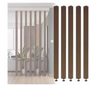 Screen Column Separation,Wood Slat Room Dividers Floor To Ceiling, 200 210 220 230 240Cm High Entrance Partition Decorative Columns For Home Office Hotel Apartment Restau-Set of 5-Height 225cm/7.38ft
