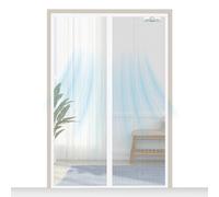 SCREEN DOOR Mosquitera Puerta Magnetica 145x150cm, Protección contra Insectos, Fácil Instalación - Blanco