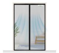 SCREEN DOOR Mosquitera Puerta Magnetica 155x245cm, Protección contra Insectos, Fácil Instalación - Negro