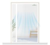 SCREEN DOOR Mosquitera Puerta Magnetica 200x210cm | Mosquitera Reversible con Apertura Lateral Izquierda/Derecha, Acceso Sencillo, Protección contra Insectos - Blanco