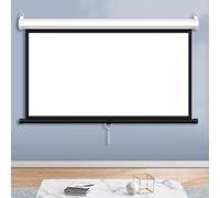 Screen For Projector 60" 72" Projector Screen,Manual Pull Down Projector Movie Screen Retractable Home Theater Projection Screen 3D 4K HD 16:9 4:3,Auto-Locking