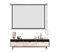 Screen For Projector HD Projector Screen Manual Pull Down Projector Movie Screen For Home Theater Office Indoor Outdoor Projection Screen 40 Inch 50 Inch 60 Inch 72 Inch