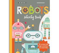 Screen Free Activities Kids: Robots STEM and Logic Fun: Road Trip Brain Games, Crossword Puzzles Mazes and Sudoku for Smart Kids | Black and White Edition