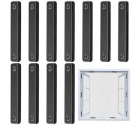 Screen Magnet Strips, Adhesive Window Magnets, Magnetic Strip Set, Strong Hold Peel-and-Stick Backing, Flexible Cuttable Design, Ideal for Apartment, Nursery, Garden, School, 7.7x1.3x0.8cm Black White