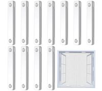 Screen Magnets - 12 Pieces Magnet Strip With Adhesive, Window Hardware Fastening Kit For Nursery Apartment Living Room RV Garden Attic School Patio Loft Screen Repair Installation Securing Protection