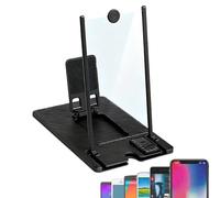 Screen Magnifier For Cell Phone | Foldable Stand with Wireless Remote Control | 3D Mobile Phone Screen Amplifier For Movie Video Viewing Travel Home Bedroom