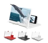 Screen Magnifier for Smartphone, Screen Magnifier Newest Version, 3D Pull-out HD Screens Phone Projector, for Watching Movies Playing Games, Supports All Smartphones (White,10in)