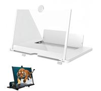 Screen Magnifier New Version, Foldable Phone Screen Magnifier, Pull out Phone Screens Amplifier, Clear and Lightweight for Watching Movies Videos Playing Games (White,12 Inch Upgraded Ultra HD)