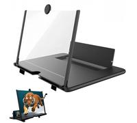 Screen Magnifier New Version, Foldable Phone Screen Magnifier, Pull out Phone Screens Amplifier, Clear and Lightweight for Watching Movies Videos Playing Games (Black,12 Inch HD)