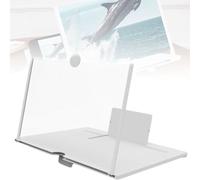 Screen Magnifier New Version, Spiritualw Screen Magnifier New Version, Pull-out Mobilephone Screens Magnifying Stand, Supports All Smartphones, For Watching Movies Videos (White)