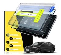 Screen protector, 2 Set für Tesla Model Y Juniper 2025 & Model 3 Highland 2024-2025 displayschutzfolie 15,4 Zoll Front und 8 Zoll Rückenschutz 9H Gehärtetes Glas Kratzfest Blasenfrei Einfache Montage