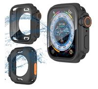 Screen Protector Cover for 45mm 44mm 40mm 41mm Hard PC Front & Rear Bumper Case for iwatch 8/7/6/5/4 Change To Ultra (Color : Water proof rose, Size : 40mm)