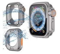 Screen Protector Cover for 45mm 44mm 40mm 41mm Hard PC Front & Rear Bumper Case for iwatch 8/7/6/5/4 Change To Ultra (Color : Water proof rose, Size : 40mm)