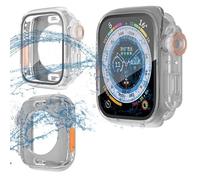 Screen Protector Cover for 45mm 44mm 40mm 41mm Hard PC Front & Rear Bumper Case for iwatch 8/7/6/5/4 Change To Ultra (Color : Water proof rose, Size : 40mm)