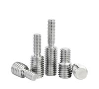 Screw, Bolts,10pcs M8 toM16 304 Stainless Steel Bolt Metal Adapter Male Double-ended Headless Screw(M8x25 M16x25)