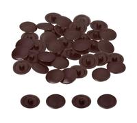 Screw Covers Caps, 100PCS Cap, 12mm Waterproof Plastic Decorative for Phillips Cam Lock Nuts Self-Tapping Screws, Red(Dark Brown)