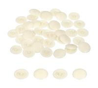Screw Covers Caps, 100PCS Cap, 12mm Waterproof Plastic Decorative for Phillips Cam Lock Nuts Self-Tapping Screws, Red(Milky)