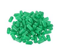 Screw Covers Caps, 100pcs Rubber End 20mm(13/16") ID Vinyl PVC Round Tube Bolt Cap Cover Thread Protectors Red(Dark Green,8mm)