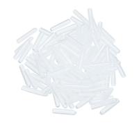 Screw Covers Caps, 100pcs Rubber End 20mm(13/16") ID Vinyl PVC Round Tube Bolt Cap Cover Thread Protectors Red(Clear,2mm)