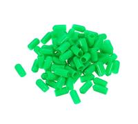 Screw Covers Caps, 100pcs Rubber End 20mm(13/16") ID Vinyl PVC Round Tube Bolt Cap Cover Thread Protectors Red(Green,7mm)