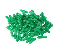 Screw Covers Caps, 100pcs Rubber End 20mm(13/16") ID Vinyl PVC Round Tube Bolt Cap Cover Thread Protectors Red(Dark Green,3.5mm)