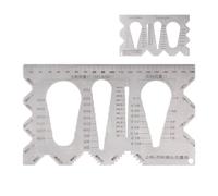 Screw Gauge Sizing Tool - Stainless Steel Quick Precise Metric Imperial Measuring Tool, Screw Size Measurement Gauge,for Projects, Workshop, Outdoor Work, Mechanics, Construction, 4.52inch in width