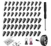 Screw in Tire Repair Plugs,70 Pcs Durable Car Tire Repair Rubber Nail,Rubber Flat Tire Repair Kit for Fast Repair of Tire Punctures,Service Repair Nails for Car Motorcycle Truck ATV (80PCS(40S+40L))