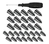 Screw-in Tire Repair Plugs Fast Tool | Tire Plug Screws Kit,30-Piece Heavy Duty For Truck SUV RV Motorcycle Maintenance Roadside Assistance Touring Driving