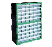 Screw Organizer, Teacher Toolbox, Interactive Drawer Storage, Responsive 60 Grids Compartment System, Stackable Polymer Case, Garage Hardware Crafts Tool Cabinet Solution 19.09x14.76x7.09 pulgadas