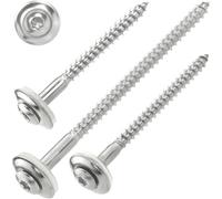 SCREW REBEL - Tornillos de donación (25 unidades, 4,5 x 80 mm, acero inoxidable A2, con arandela de sellado EPDM Ø15 mm TX 20)