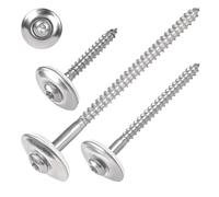 SCREW REBEL Tornillos de fontanería Roscachapas (4,5 x 50 mm, acero inoxidable A2, con arandela de sellado EPDM Ø20 mm, TX20, 100 unidades)