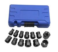 Screw Remover, Bolt Extractor, Tool Set, 720g Non-Slip Grip, High Strength Steel, 13 Piece Kit, Automotive Axle Wheel Repair Mechanics Working in Car Shops
