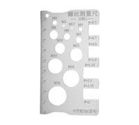 Screw Size Gauge - 10x6cm Precision Thread And Diameter Measuring Tool For Wood, Metal, And Machine Screws, Compact Stainless Steel Ruler With Labeled Holes For Accurate Identification, Essential DIY,
