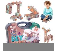 Screw Toolbox Toy, Pretend Play Tool Set, Educational Assembly Kit, Realistic Screwdriver Parts, Stem Learning Design, Compact Ideal for and Kids Imaginative Skill Development