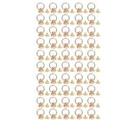 Screwback Round Head Rivets 50 Sets | 9.5mm Zinc Alloy Rivets & 7.5mm Iron Screws | Easy Install Rivets for Phone Case/Belt/Bag | Sturdy Rivets with Pull Ring (Oro)