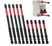 Screwdriver Bit Set, 10 piezas de acero Driver Bits, Multipurpose Professional Tool Kit, Precision Magnetic Design, Ideal para Electrician Home Improvement Installation Repairs Projects