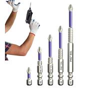 Screwdriver Bit Set - 25-90mm, Magnetic Electric Cross Screwdriver | High-Torque Bit Holders | Chrome-Plated Vanadium Alloy - Steel For Hand Drills | Wrenches