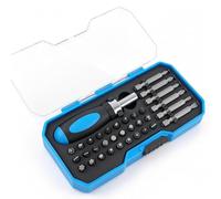 Screwdriver Bit Set | 34-Piece Portable Ergonomic Handle Repair Tool | Ratc
