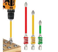 Screwdriver Bit Set, Precision Drill Attachment, Spring Extension Tool, Magnetic Tip Design, Quick Change Feature, Carpentry Mechanic Construction Automotive Industrial Tasks