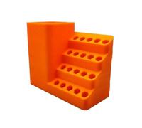 Screwdriver Bits Storage, Precision Drill Bit Holder Rack, 3.9x3.15x1.77in, Anti-Slip Power Tool Organizer, Compact Pegboard Attachment, Ideal para Workshop, Gabinete, Shed, Basement