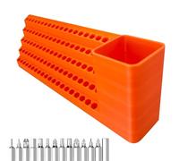 Screwdriver Holder, Bit Storage Box, 9.45x2.2x3.15inches, Wall Mounted Organizer, Layered Design, Durable Material, Black, 1 Piece, Mechanic, Electrician, Carpenter, Garage, Garden, Home, Basement