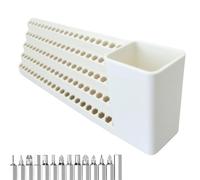 Screwdriver Holder, Bit Storage Box, 9.45x2.2x3.15inches, Wall Mounted Organizer, Layered Design, Durable Material, Black, 1 Piece, Mechanic, Electrician, Carpenter, Garage, Garden, Home, Basement