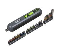 Screwdriver Inalámbrica Sealey De 4V Con Juego De 25 Piezas CP4VSD