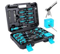 Screwdriver Set - Magnetic Precision Repair Tools | 43-Piece Ratchet Screwdriver Set With Case For Pc Tv Car Watch Phone Laptop Glasses Furniture Appliance Home Garage, Multi Bit Hardware Kit