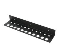Screwdrivers Holder, Pliers Rack, Tool Organizer, Wall Mounted Steel Shelf, Double Hole Design, Workshop Workbench Storage, 15.74x3.14x1.97 Inches, Black Color, 1 Piece